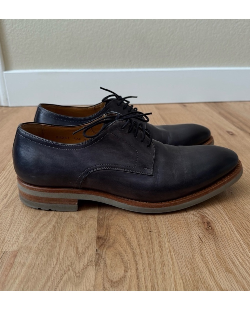 Magnanni Flex Bolsena II Leather Derby Shoes Men’s Size 10.5